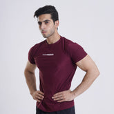 Stellar Maroon Half Sleeve Tee