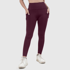 Maroon Pocket Leggings