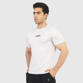 White Basic Mesh H/S Tee