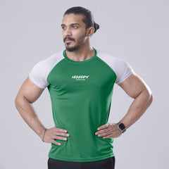 Active Green Half Sleeve Tee