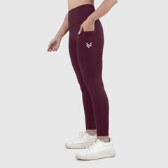 Maroon Pocket Leggings