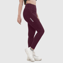 Maroon Pocket Leggings