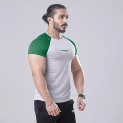 Active White-G Half Sleeve Tee