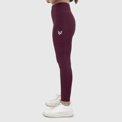 Maroon Pocket Leggings