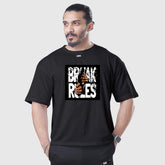 Break Rules Black Oversized Shirt