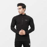 Black Half Zipper UPPER