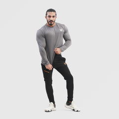 Grey Mesh Full Sleeve Tee