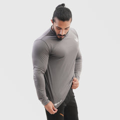 Grey Mesh Full Sleeve Tee