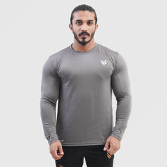 Grey Mesh Full Sleeve Tee