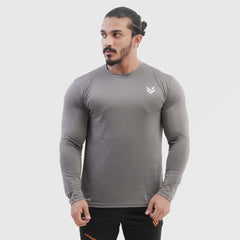 Grey Mesh Full Sleeve Tee