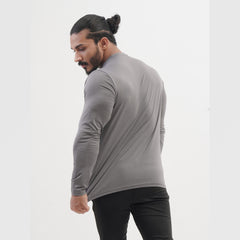 Grey Mesh Full Sleeve Tee