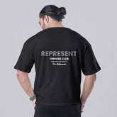 REPRESENT BLACK OVERSIZED TEE