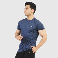 Heather Navy H/S Tee