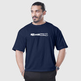 Dark Blue Nevermind Oversized Tee