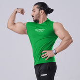 Green Sleeveless Workout Hoodie