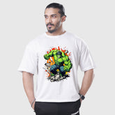 Hulk 2 White Oversized Shirt