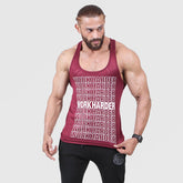 WORK HARDER MAROON Top Tank