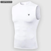 White Sleeveless Compression Tank