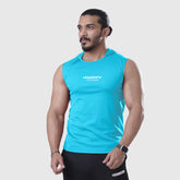 Aqua Sleeveless Workout Hoodie