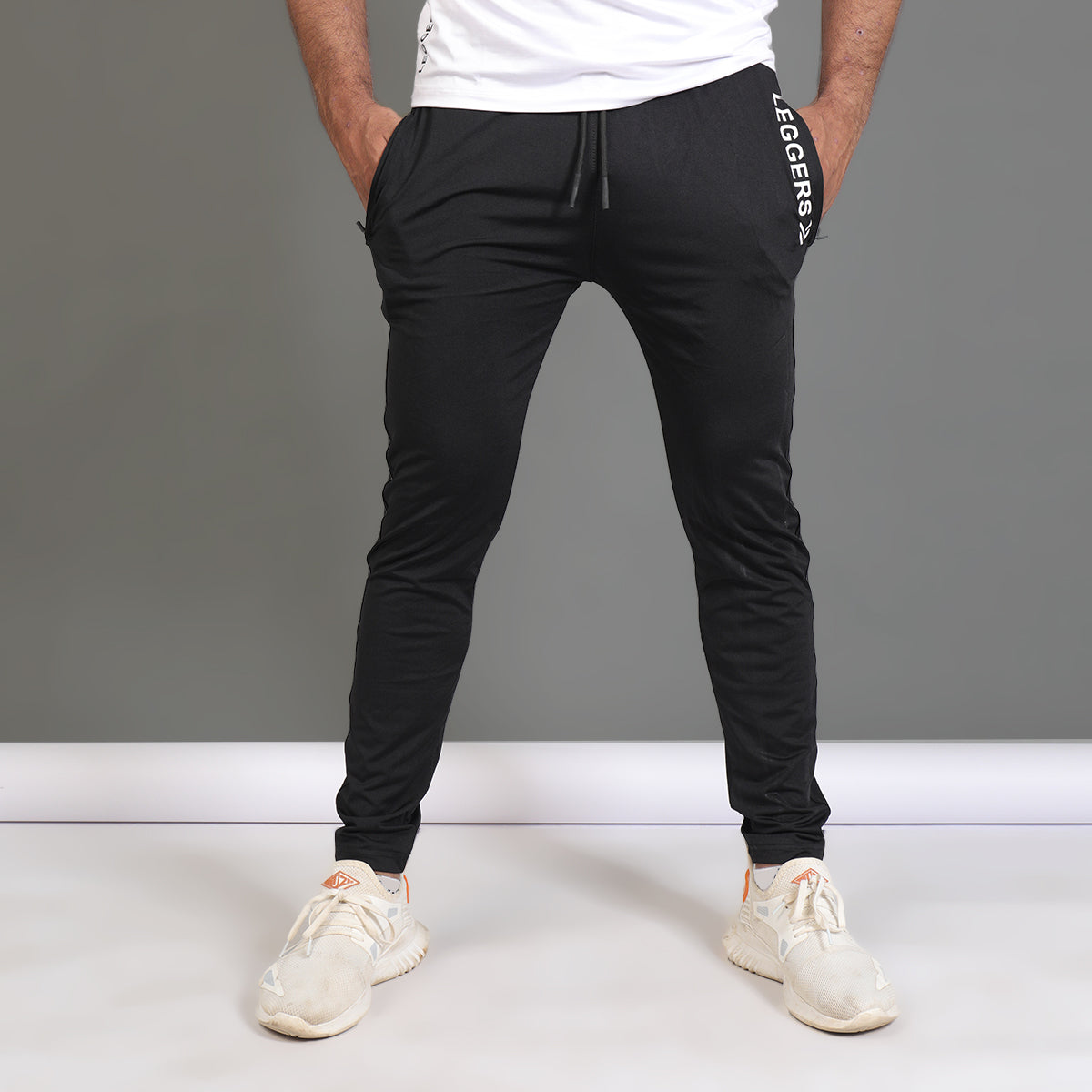 Black Stretchable Trouser Pocket LOGO – LEGGERS
