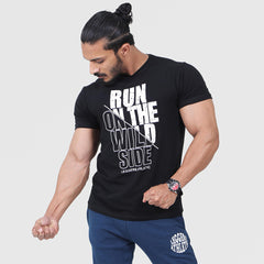 WILD BLACK COMPRESSION TEE