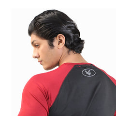 DYNASTY MEROON & BLACK RAGLAN Sleeves TEE