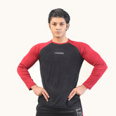 DYNASTY MEROON & BLACK RAGLAN Sleeves TEE