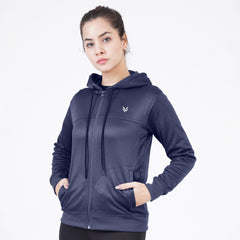 POLY Fleece NAVY WOMEN HOODIE