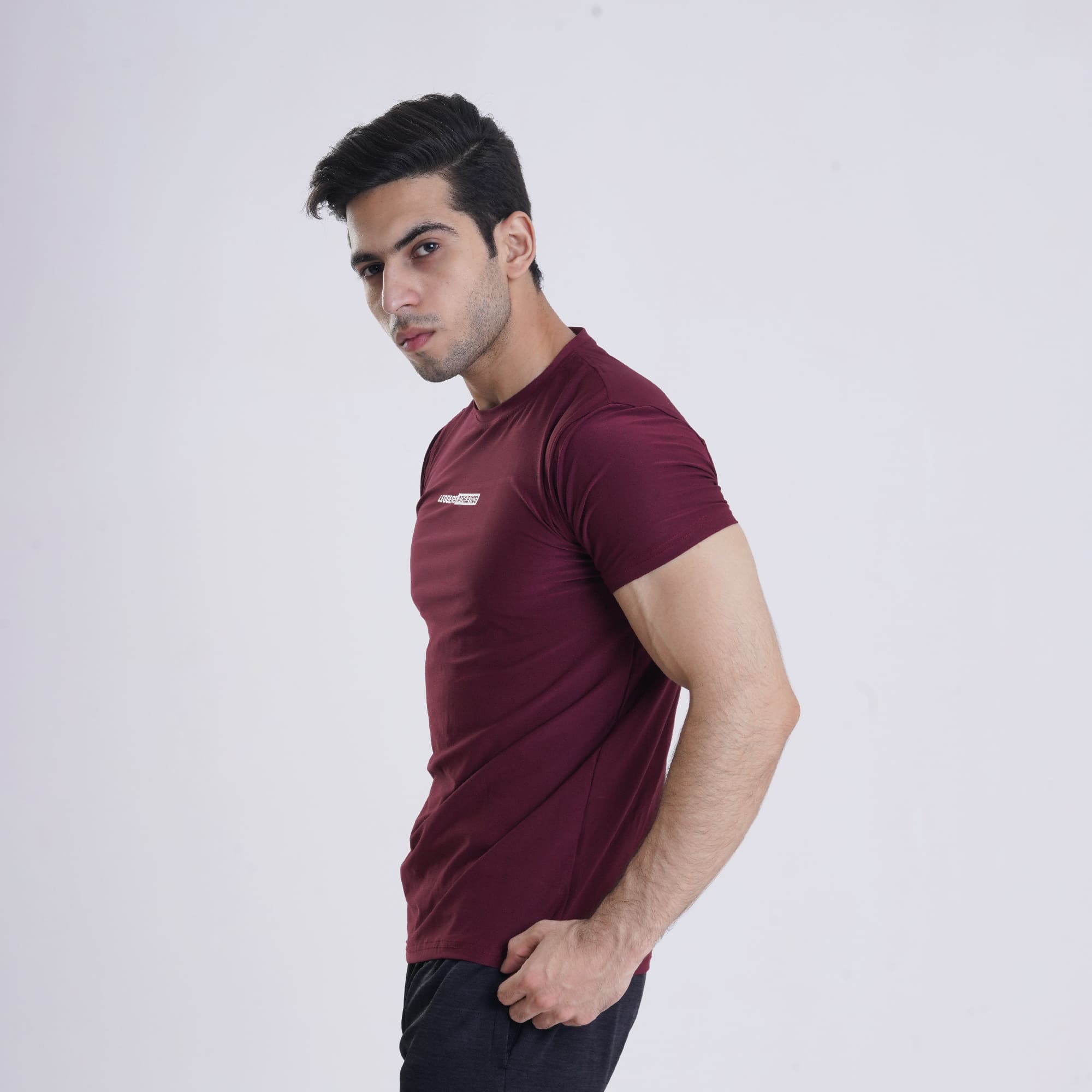 Stellar Maroon Half Sleeve Tee