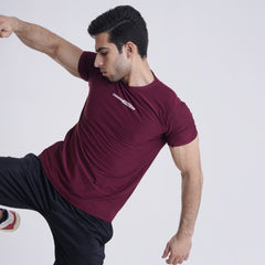 Stellar Maroon Half Sleeve Tee