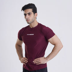 Stellar Maroon Half Sleeve Tee