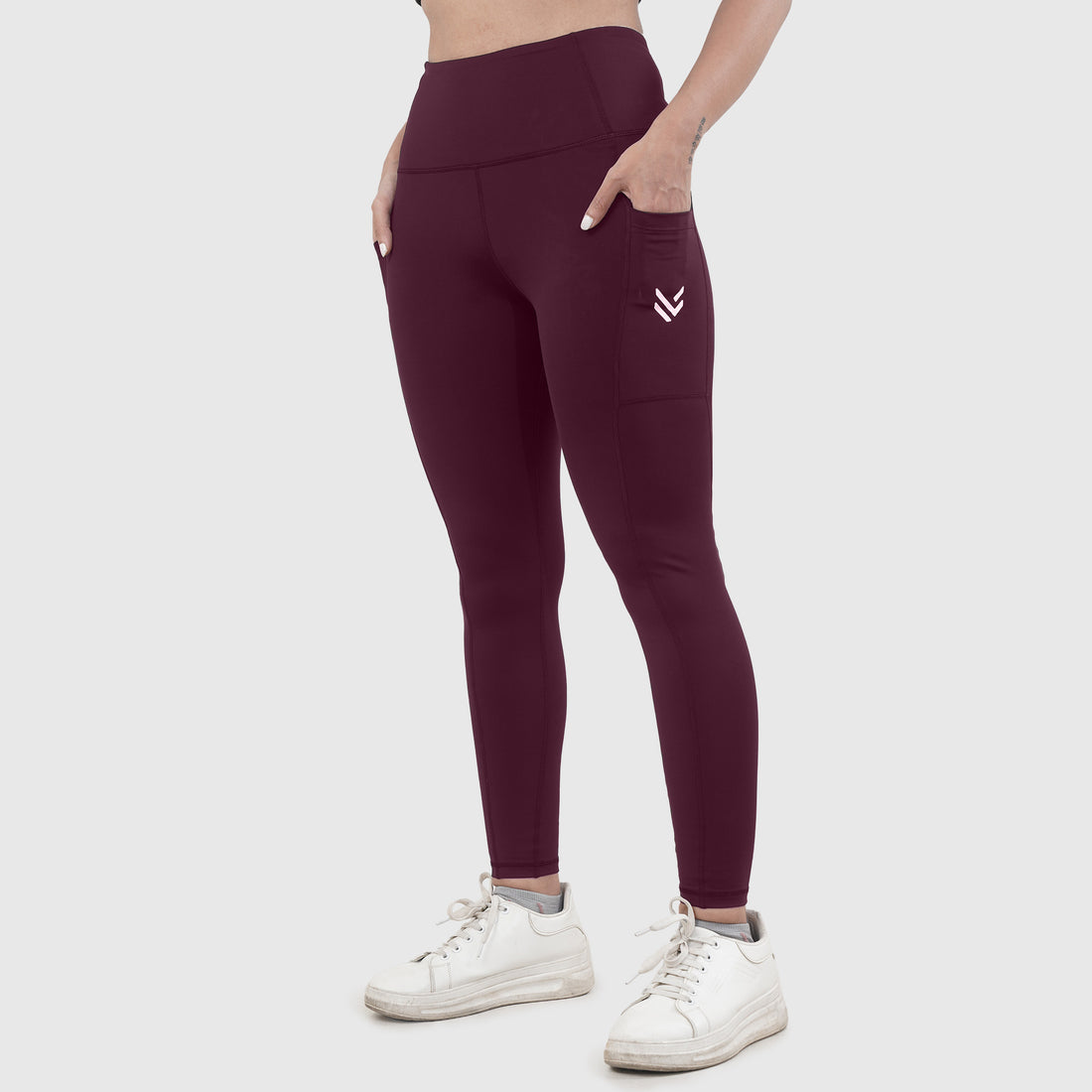 Maroon Pocket Leggings