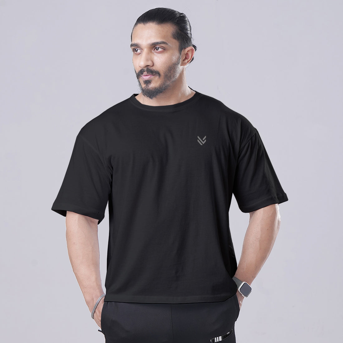 REPRESENT BLACK OVERSIZED TEE