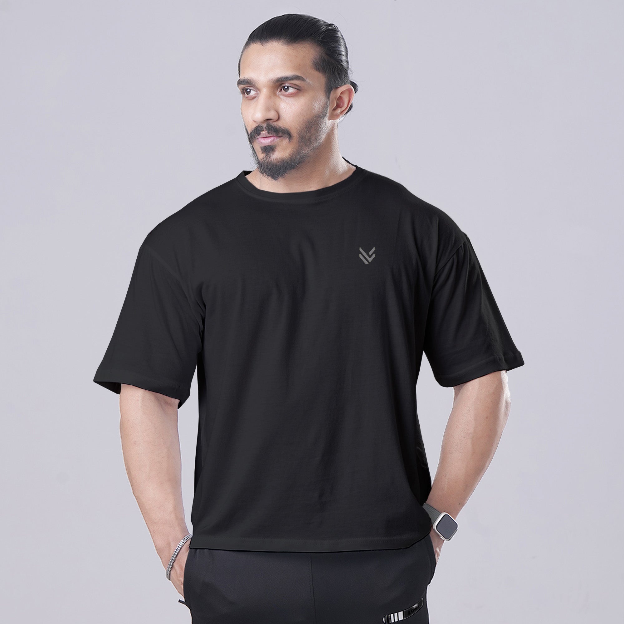 REPRESENT BLACK OVERSIZED TEE