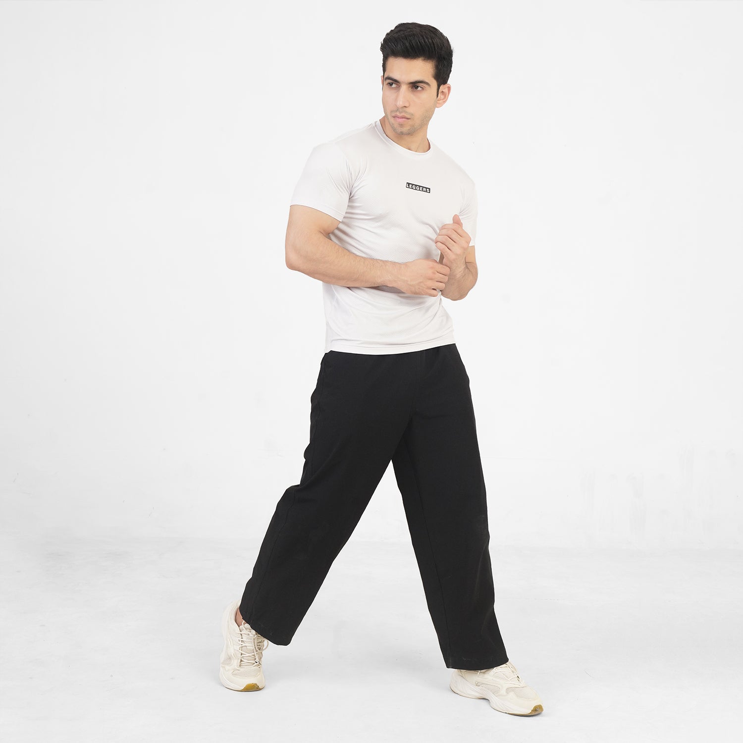 White Basic Mesh H/S Tee