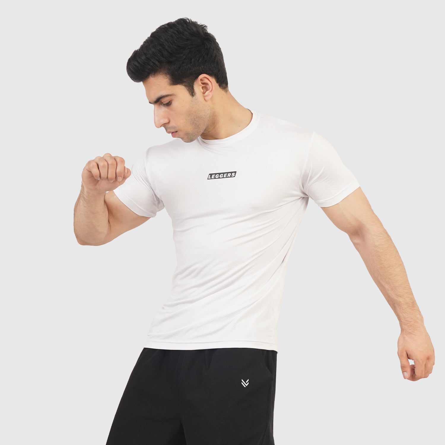 White Basic Mesh H/S Tee