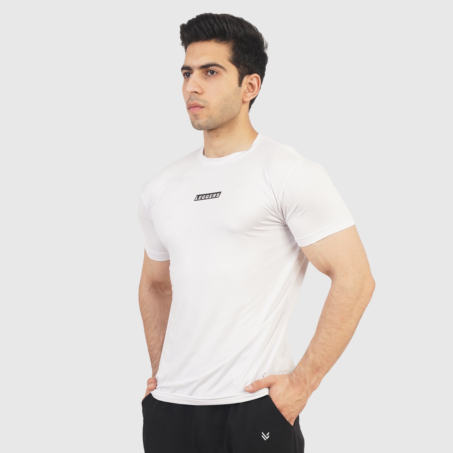 White Basic Mesh H/S Tee