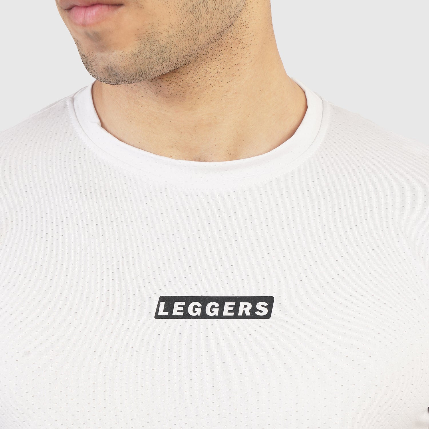 White Basic Mesh H/S Tee