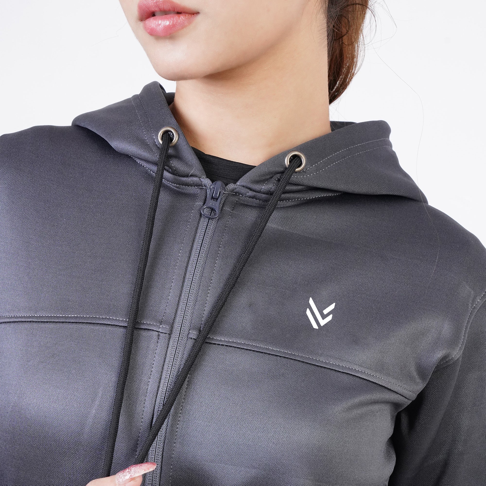 POLY Fleece GRAY WOMEN HOODIE