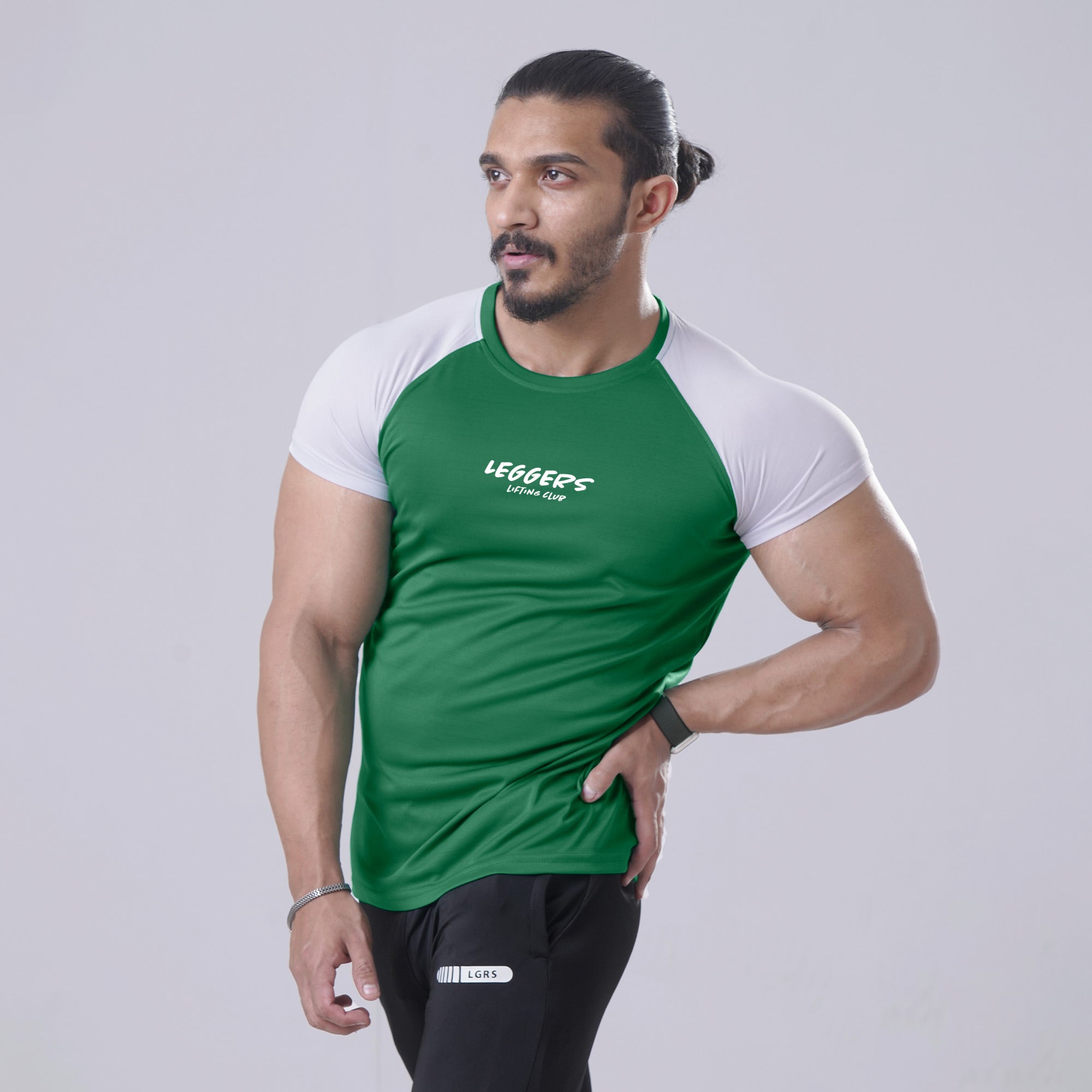 Active Green Half Sleeve Tee