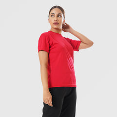 Crimson Chic Half Sleeve Shirt