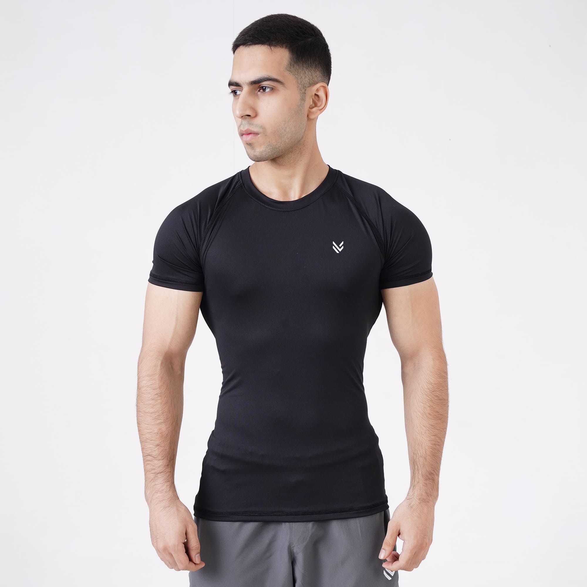 MuscleFit Black Compression TEE