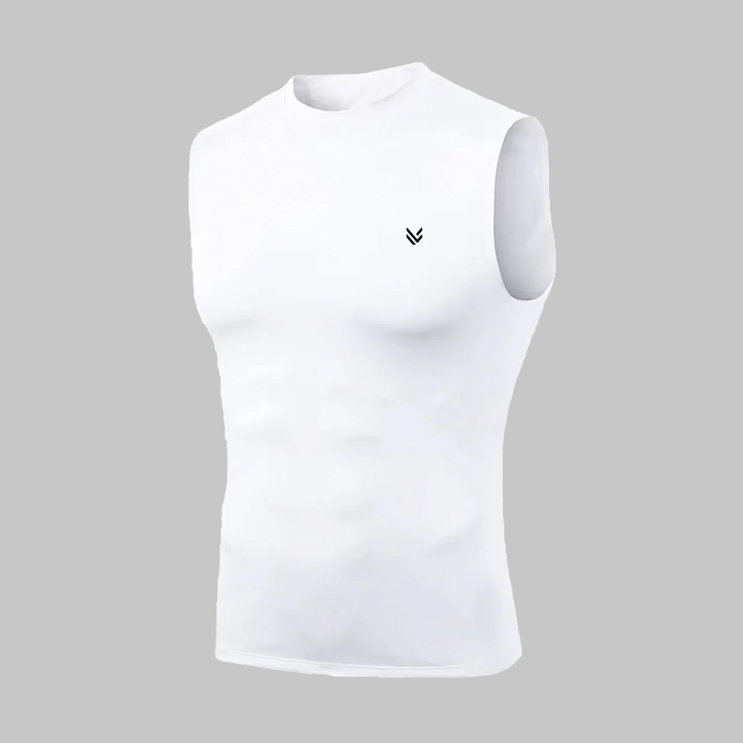 White Sleeveless Compression Tank