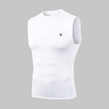 White Sleeveless Compression Tank
