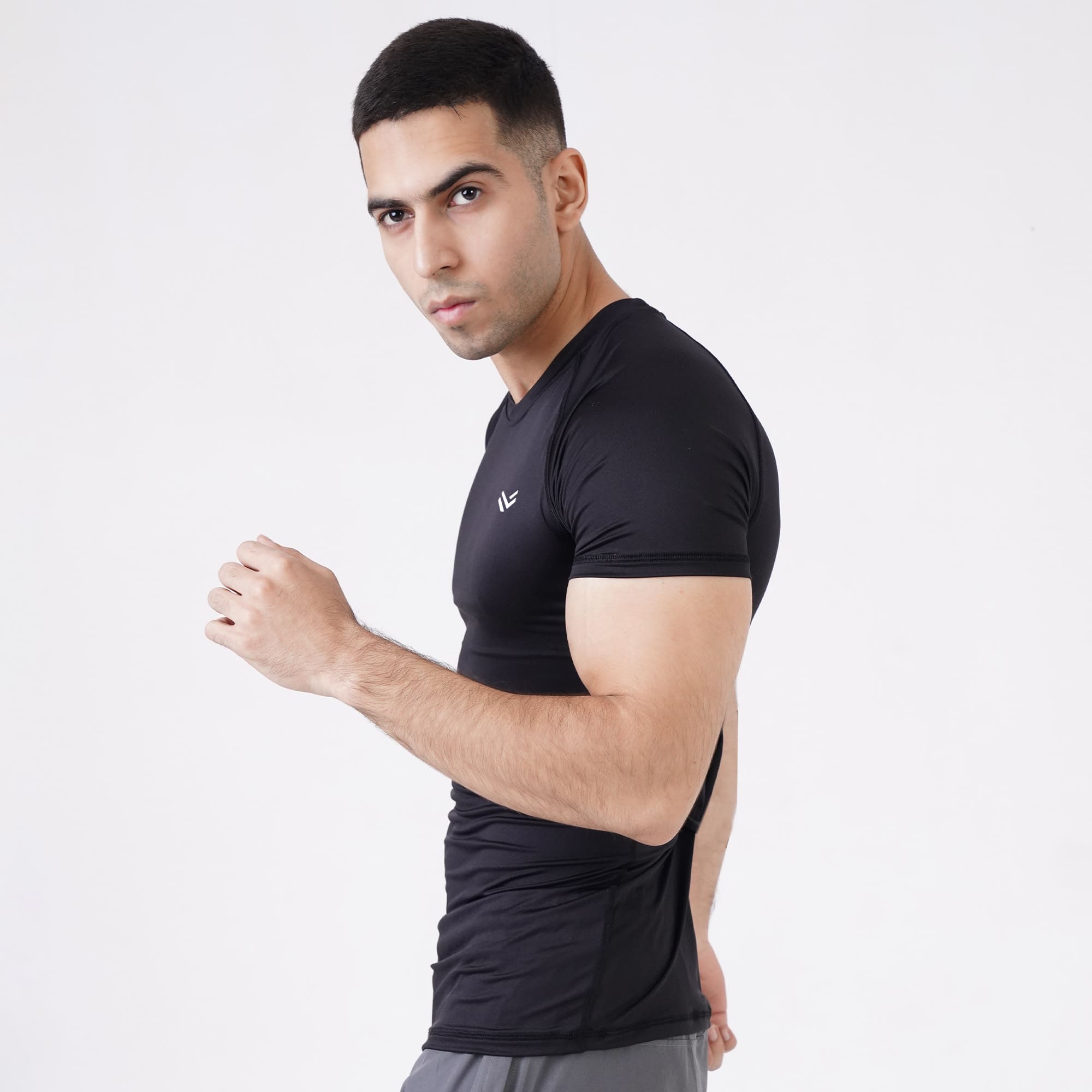MuscleFit Black Compression TEE