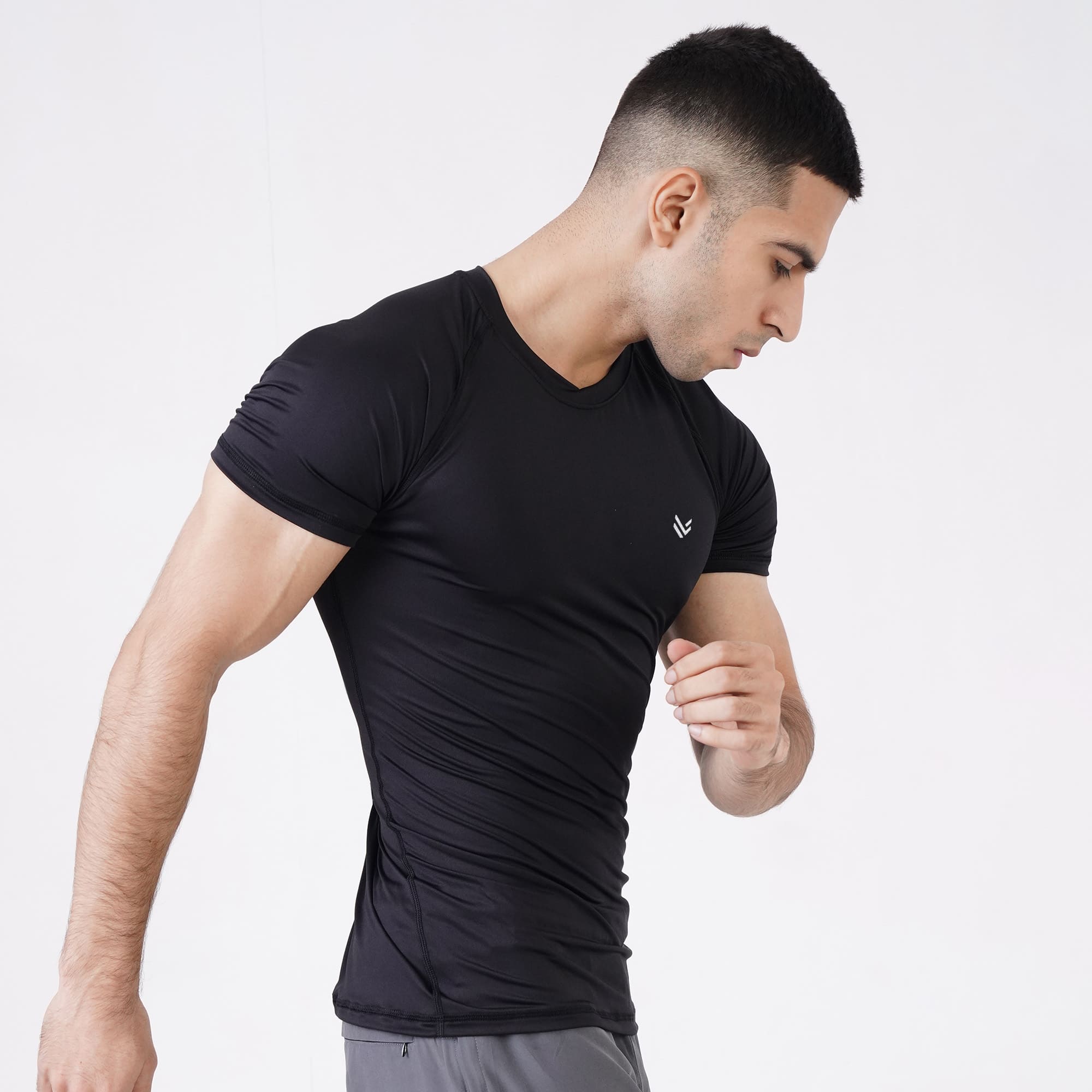 MuscleFit Black Compression TEE