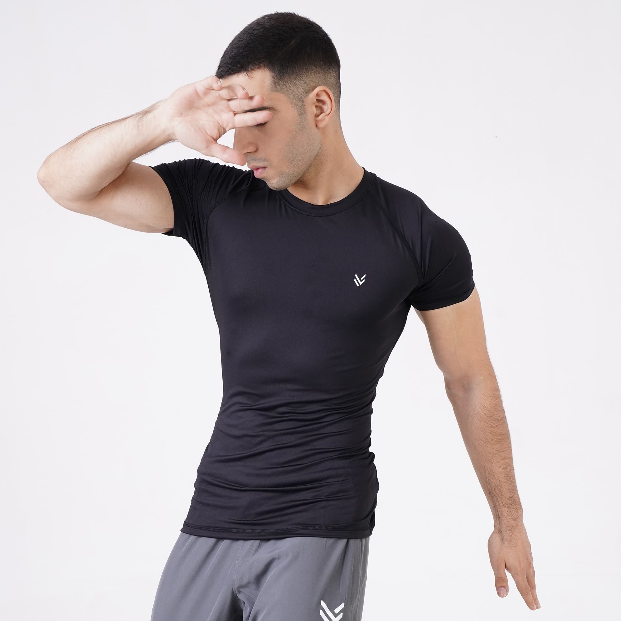 MuscleFit Black Compression TEE