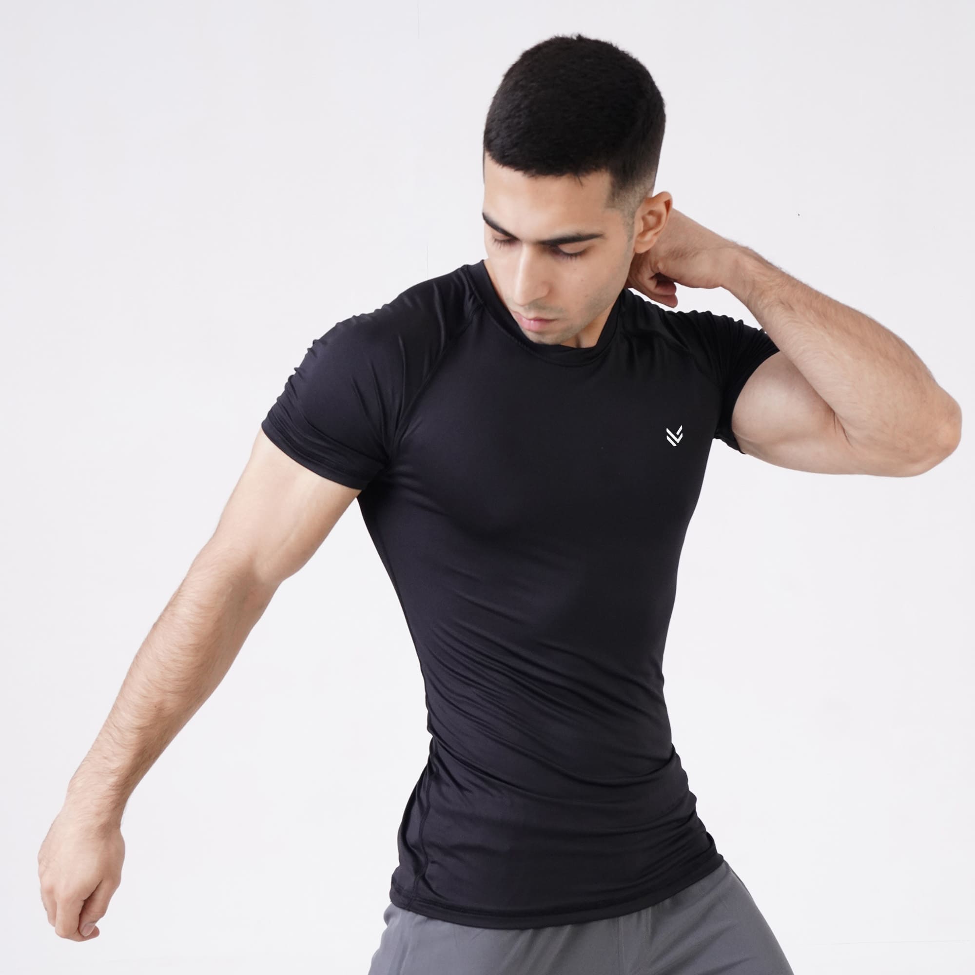 MuscleFit Black Compression TEE