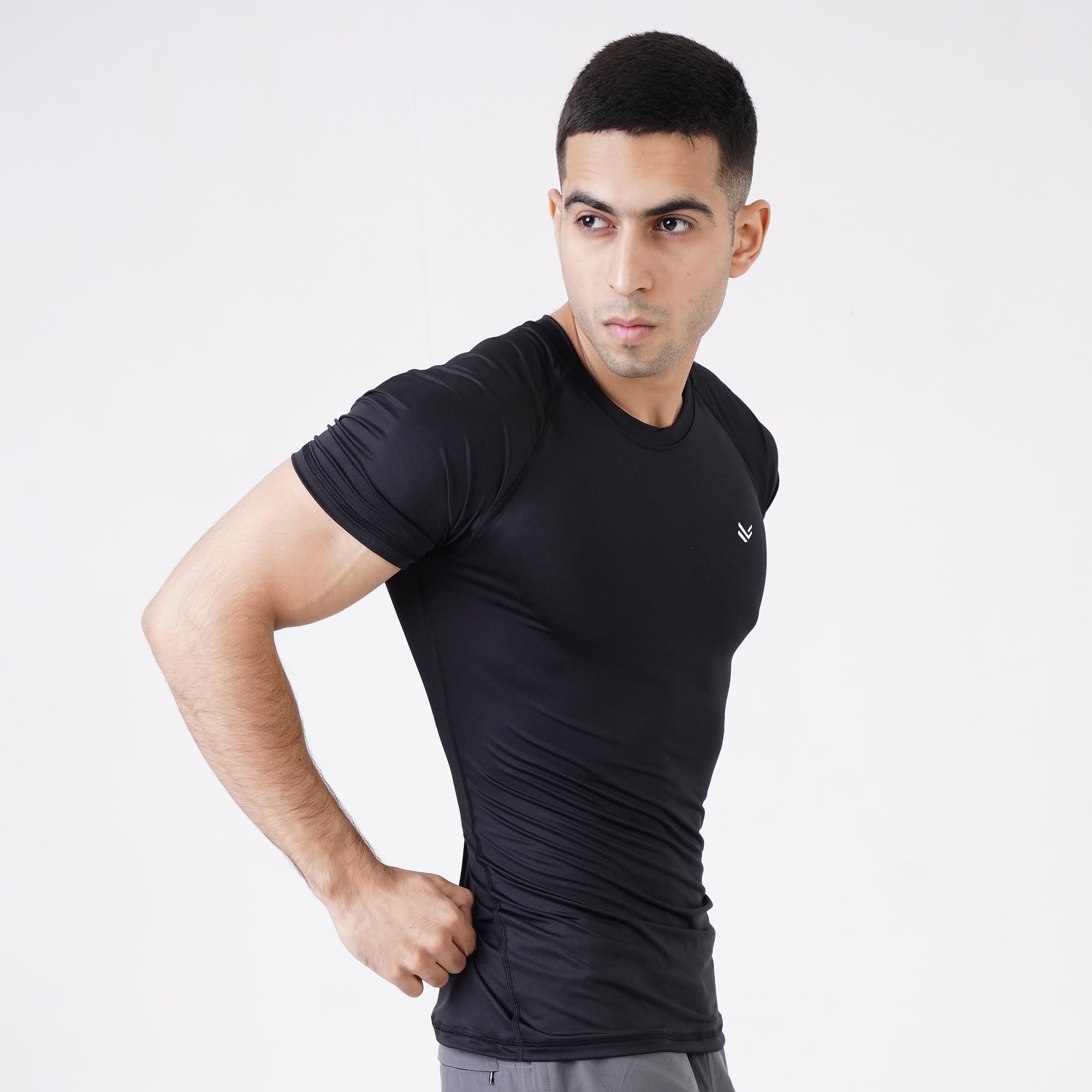 MuscleFit Black Compression TEE