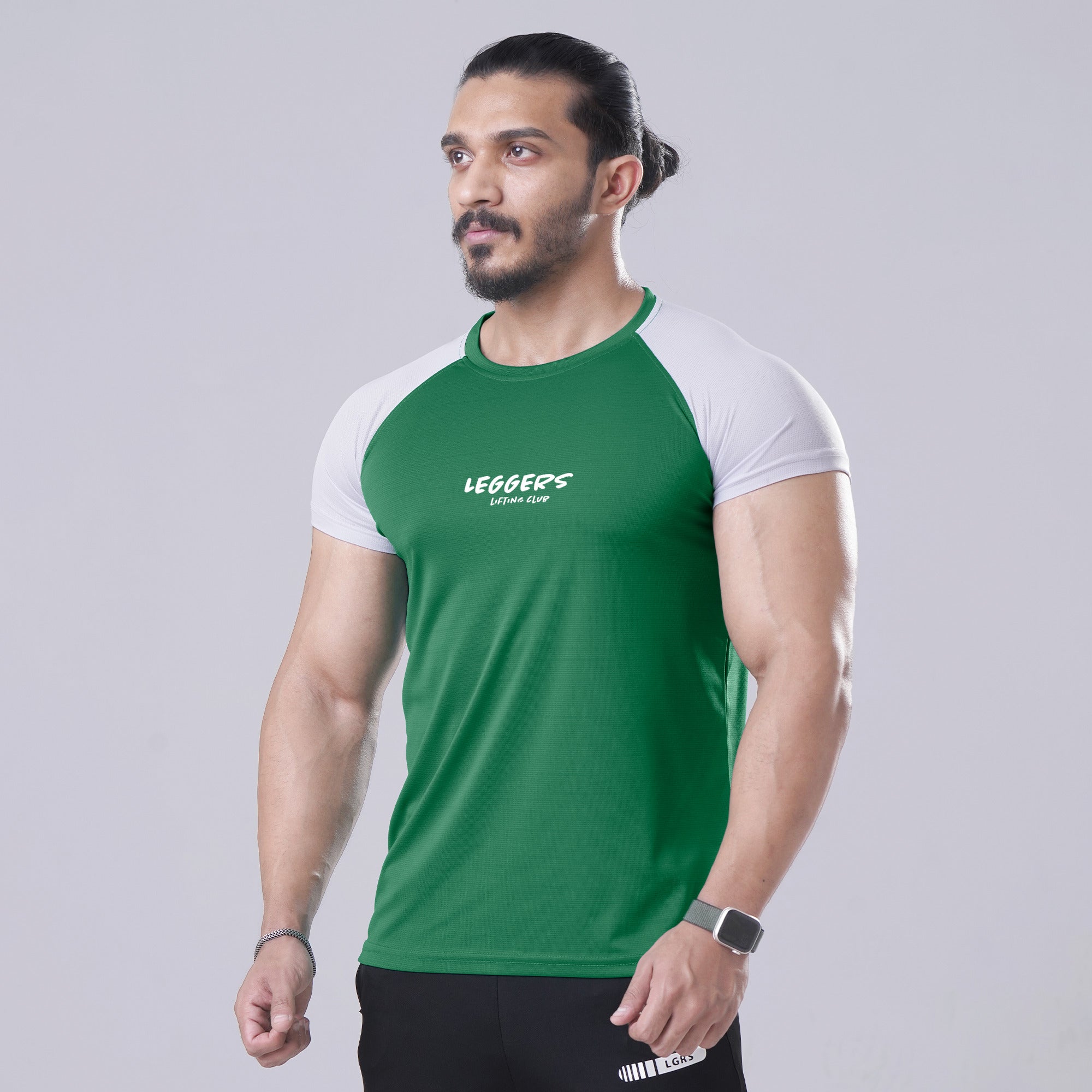 Active Green Half Sleeve Tee